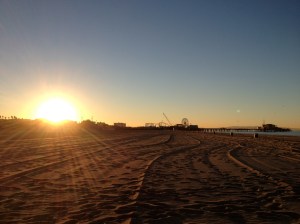 Morning walk on beach