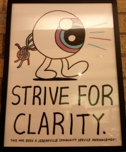 Strive for clarity