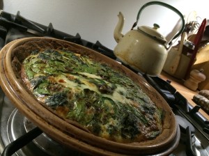 Nettle and feta cheese pie