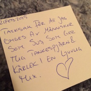 Tacksam för att ha Sus i mitt liv