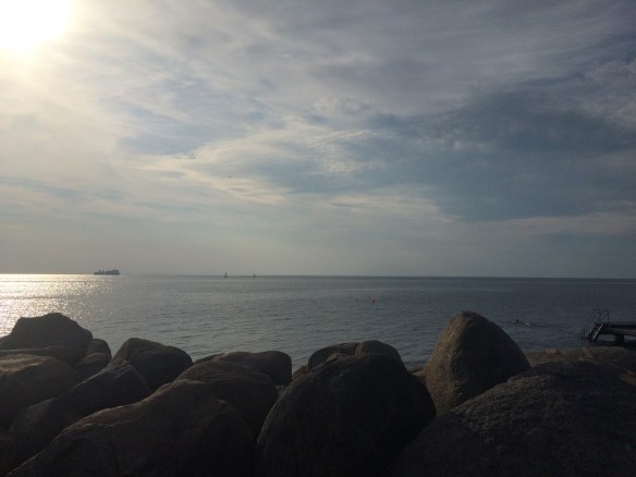 Utsikt över sundet vid Scaniabadet